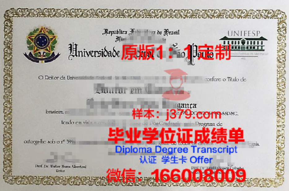 UFRJ录取通知书OFFER定制：开启你的巴西留学之旅